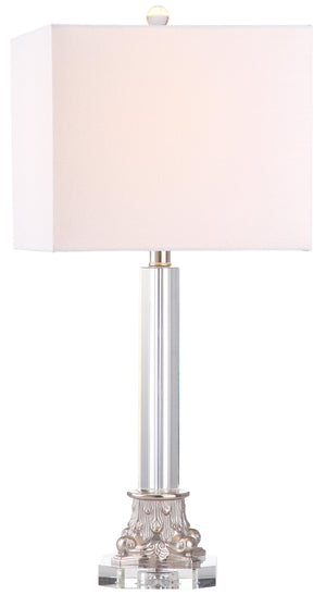 Safavieh Chena 27 Inch H Table Lamp Clear/Silver LIT4283A