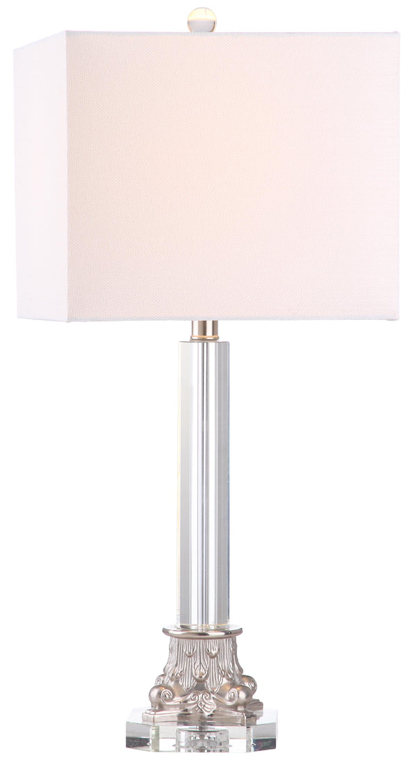 Safavieh Chena 27 Inch H Table Lamp Clear/Silver LIT4283A