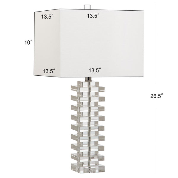 Safavieh SWIFT CRYSTAL 26.5-Inch Clear Table Lamp - Elegant Minimalist Design for Stylish Home Illumination LIT4286A