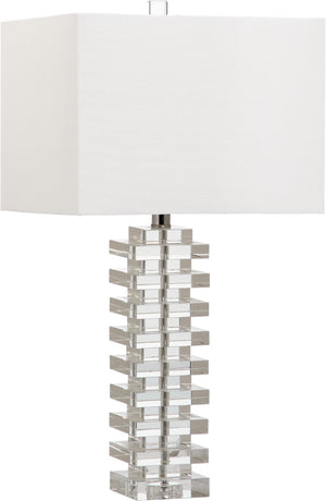 Safavieh SWIFT CRYSTAL 26.5-Inch Clear Table Lamp - Elegant Minimalist Design for Stylish Home Illumination LIT4286A