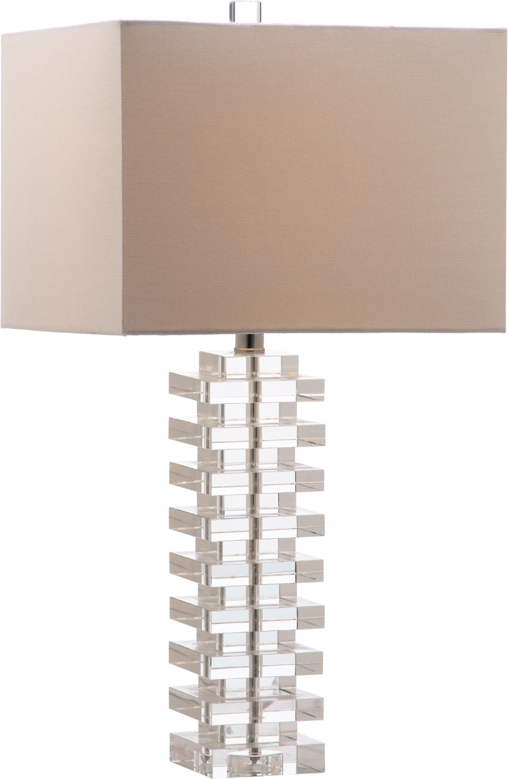 Safavieh SWIFT CRYSTAL 26.5-Inch Clear Table Lamp - Elegant Minimalist Design for Stylish Home Illumination LIT4286A