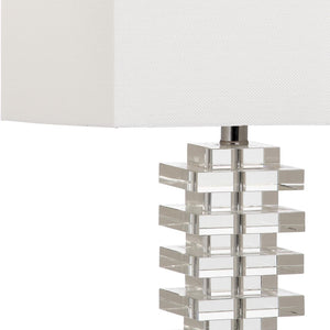 Safavieh SWIFT CRYSTAL 26.5-Inch Clear Table Lamp - Elegant Minimalist Design for Stylish Home Illumination LIT4286A