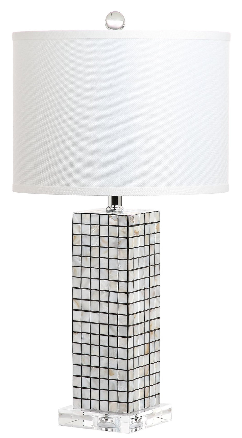 Safavieh SKAGWAY, Coastal-Inspired 25.5" Black/Shell Table Lamp Set of 2 for Elegant Home Lighting Décor LIT4289A-SET2