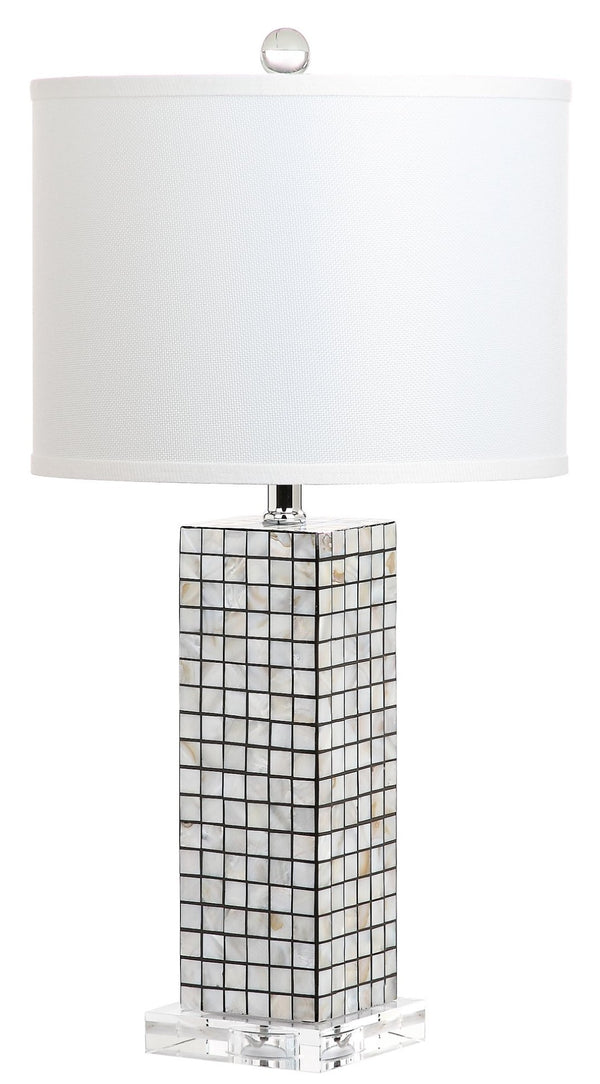 Safavieh SKAGWAY, Coastal-Inspired 25.5" Black/Shell Table Lamp Set of 2 for Elegant Home Lighting Décor LIT4289A-SET2