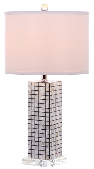 Safavieh SKAGWAY, Coastal-Inspired 25.5" Black/Shell Table Lamp Set of 2 for Elegant Home Lighting Décor LIT4289A-SET2