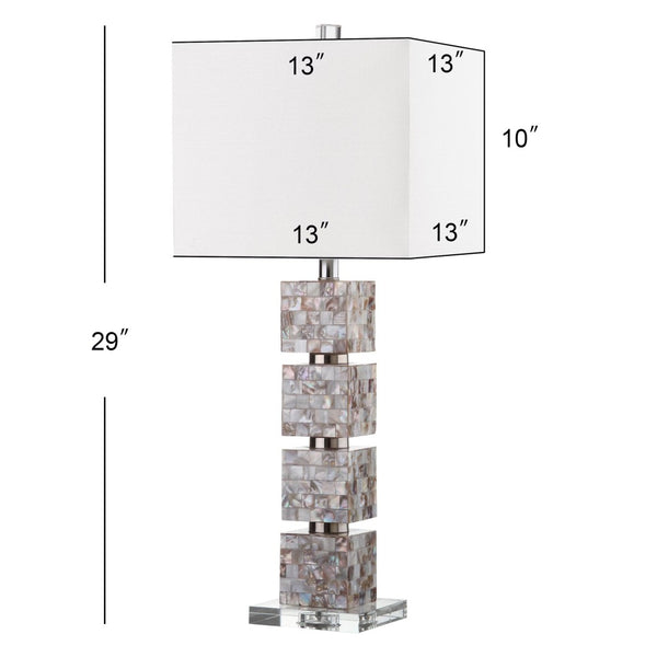 Safavieh RAFFERTY, 29 Inch Cream Shell Table Lamp Set of 2 - Coastal-Inspired Lighting for Any Room LIT4291A-SET2