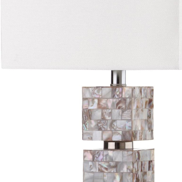 Safavieh RAFFERTY, 29 Inch Cream Shell Table Lamp Set of 2 - Coastal-Inspired Lighting for Any Room LIT4291A-SET2