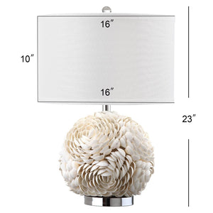 Safavieh PAULEY Shell Table Lamp - Coastal-Inspired Elegance with Warm Ambient Glow for Your Home Décor LIT4297A