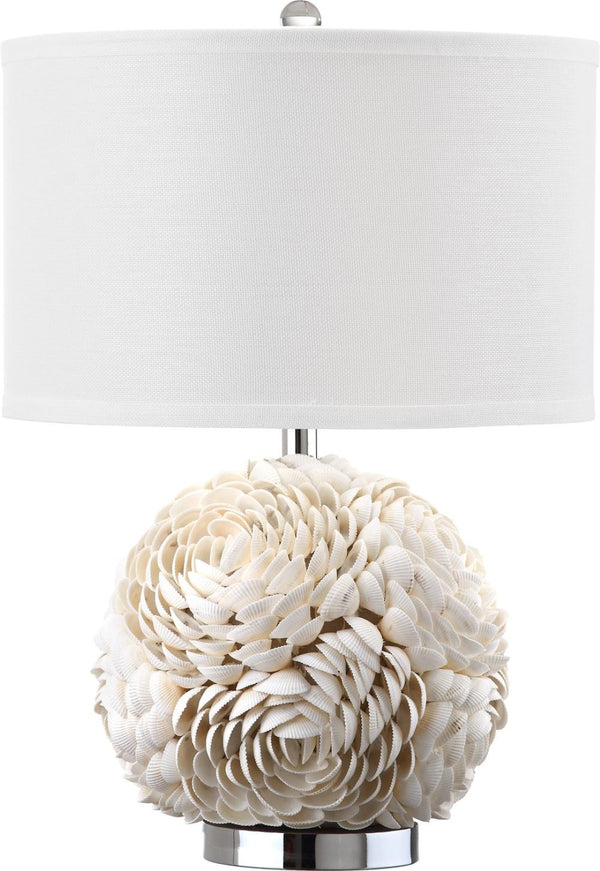 Safavieh PAULEY Shell Table Lamp - Coastal-Inspired Elegance with Warm Ambient Glow for Your Home Décor LIT4297A