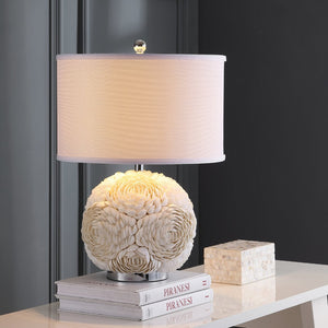 Safavieh PAULEY Shell Table Lamp - Coastal-Inspired Elegance with Warm Ambient Glow for Your Home Décor LIT4297A