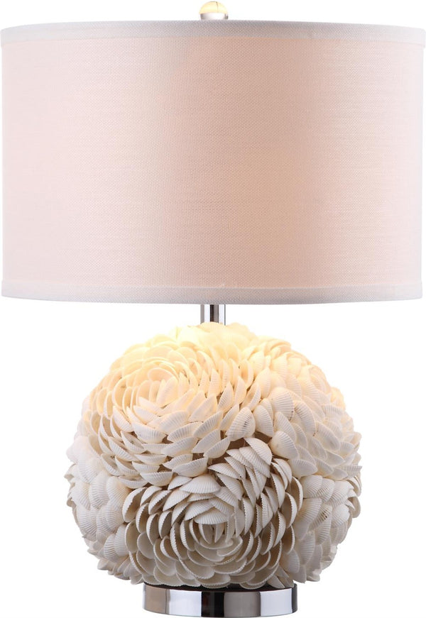 Safavieh PAULEY Shell Table Lamp - Coastal-Inspired Elegance with Warm Ambient Glow for Your Home Décor LIT4297A