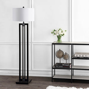 Safavieh TANYA Tower Floor Lamp - 59 Inch Brown Metal Design for Modern Minimalism & Warm Ambient Lighting LIT4299A