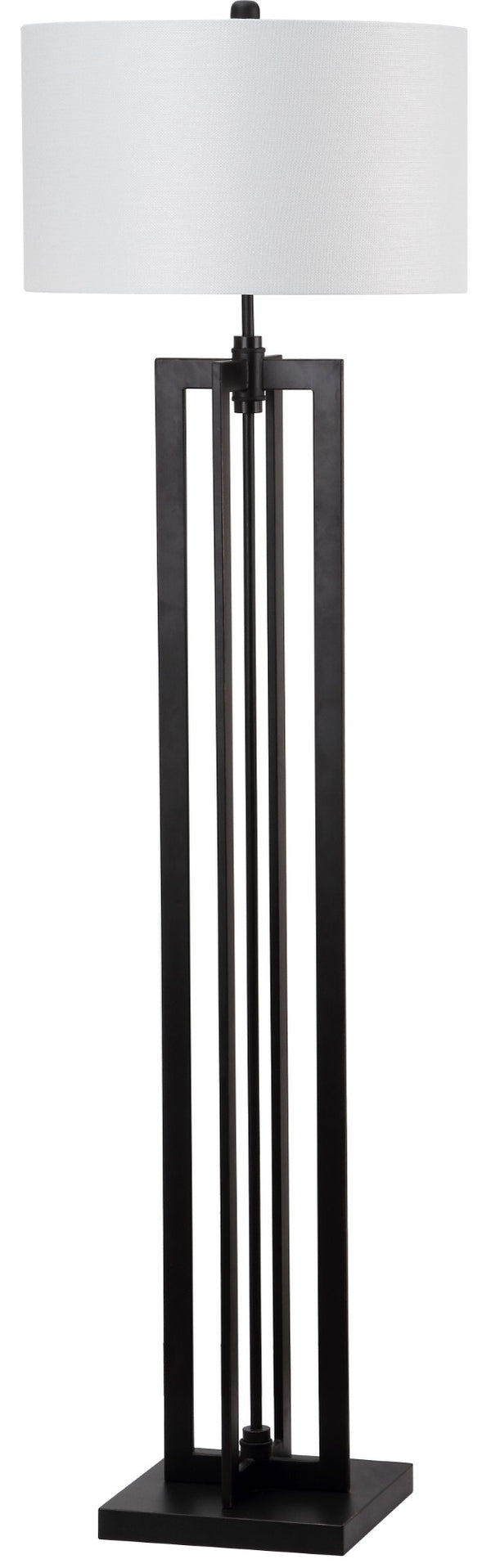 Safavieh TANYA Tower Floor Lamp - 59 Inch Brown Metal Design for Modern Minimalism & Warm Ambient Lighting LIT4299A