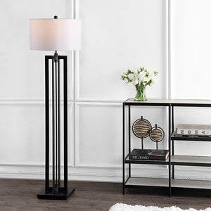 Safavieh TANYA Tower Floor Lamp - 59 Inch Brown Metal Design for Modern Minimalism & Warm Ambient Lighting LIT4299A