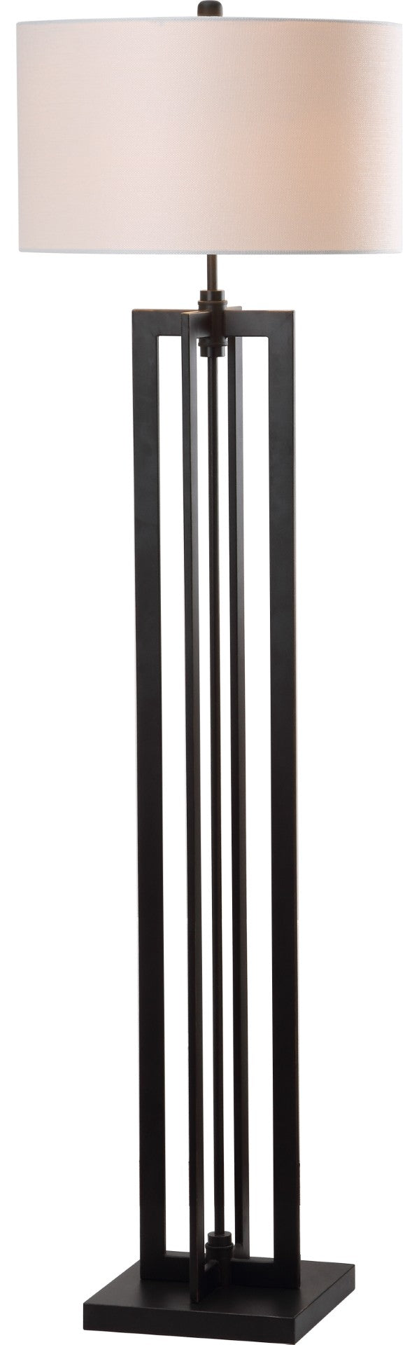 Safavieh TANYA Tower Floor Lamp - 59 Inch Brown Metal Design for Modern Minimalism & Warm Ambient Lighting LIT4299A