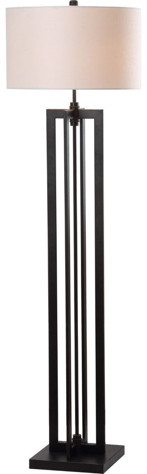 Safavieh TANYA Tower Floor Lamp - 59 Inch Brown Metal Design for Modern Minimalism & Warm Ambient Lighting LIT4299A