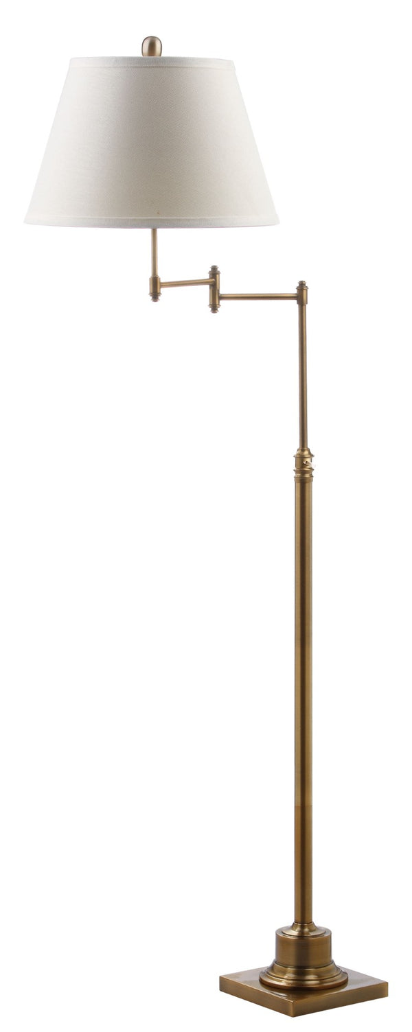 Safavieh INGRAM, Elegant Brass & Iron Adjustable Swing Floor Lamp for Reading & Ambiance in Any Space LIT4301A