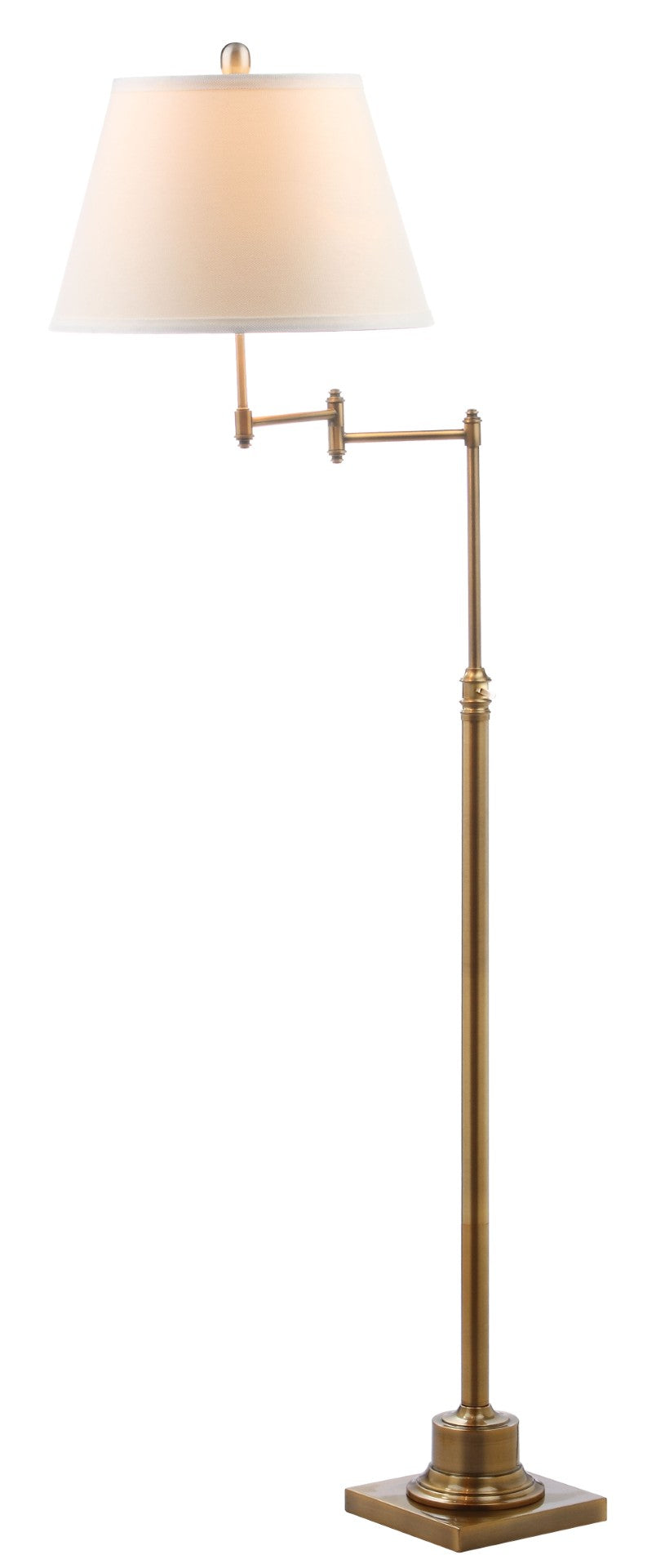 Safavieh INGRAM, Elegant Brass & Iron Adjustable Swing Floor Lamp for Reading & Ambiance in Any Space LIT4301A