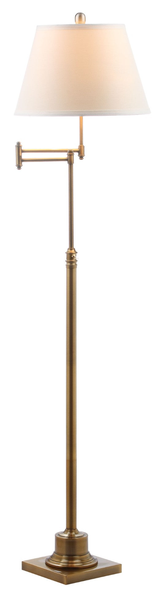 Safavieh INGRAM, Elegant Brass & Iron Adjustable Swing Floor Lamp for Reading & Ambiance in Any Space LIT4301A