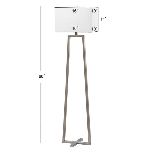 Safavieh LYELL Floor Lamp - Elegant Pewter Metal Lighting for Modern & Classic Spaces, Ideal for Any Room LIT4303A