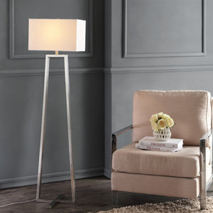 Safavieh LYELL Floor Lamp - Elegant Pewter Metal Lighting for Modern & Classic Spaces, Ideal for Any Room LIT4303A