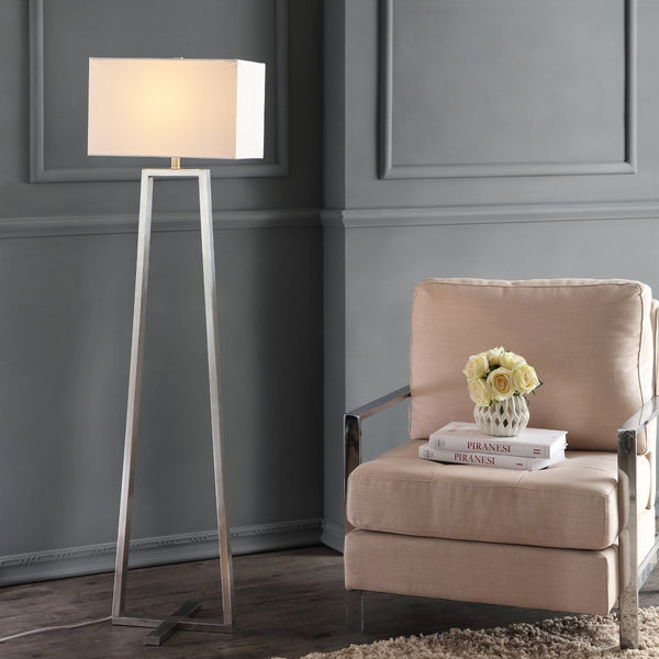 Safavieh LYELL Floor Lamp - Elegant Pewter Metal Lighting for Modern & Classic Spaces, Ideal for Any Room LIT4303A