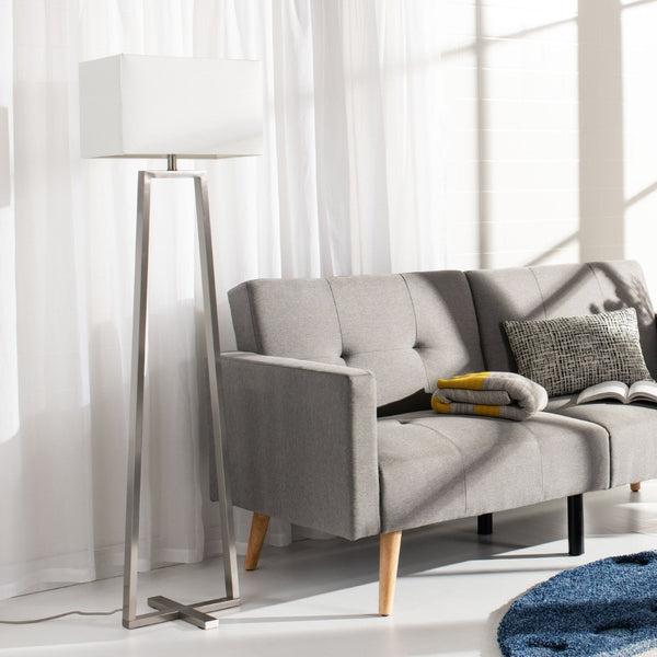 Safavieh LYELL Floor Lamp - Elegant Pewter Metal Lighting for Modern & Classic Spaces, Ideal for Any Room LIT4303A