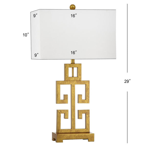 Safavieh GREEK Key Table Lamps - Modern Geometric Design for Elegant Lighting in Living Rooms & Bedrooms LIT4305A-SET2