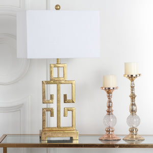 Safavieh GREEK Key Table Lamps - Modern Geometric Design for Elegant Lighting in Living Rooms & Bedrooms LIT4305A-SET2