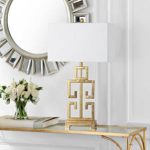 Safavieh GREEK Key Table Lamps - Modern Geometric Design for Elegant Lighting in Living Rooms & Bedrooms LIT4305A-SET2