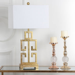Safavieh GREEK Key Table Lamps - Modern Geometric Design for Elegant Lighting in Living Rooms & Bedrooms LIT4305A-SET2
