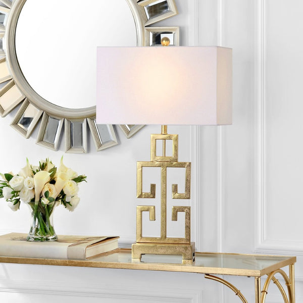 Safavieh GREEK Key Table Lamps - Modern Geometric Design for Elegant Lighting in Living Rooms & Bedrooms LIT4305A-SET2