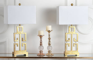 Safavieh GREEK Key Table Lamps - Modern Geometric Design for Elegant Lighting in Living Rooms & Bedrooms LIT4305A-SET2