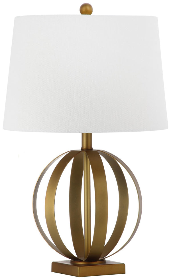 Safavieh EUGENIA Sphere Table Lamp Set of 2, 24.5 Inch Gold Finish, Modern Ambient Lighting for Home Decor LIT4310A-SET2