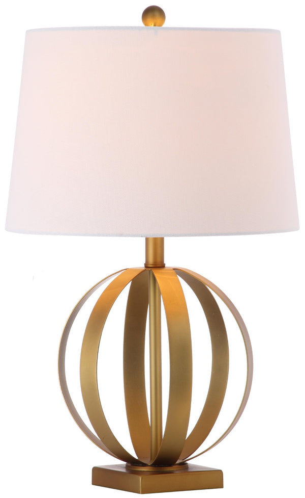 Safavieh EUGENIA Sphere Table Lamp Set of 2, 24.5 Inch Gold Finish, Modern Ambient Lighting for Home Decor LIT4310A-SET2