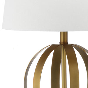 Safavieh EUGENIA Sphere Table Lamp Set of 2, 24.5 Inch Gold Finish, Modern Ambient Lighting for Home Decor LIT4310A-SET2