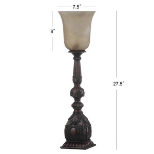 Safavieh DION Table Lamp Set of 2 - 27.5 Inch Oil Rubbed Bronze Polyresin for Elegant Home Lighting LIT4311A-SET2