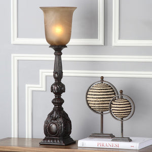 Safavieh DION Table Lamp Set of 2 - 27.5 Inch Oil Rubbed Bronze Polyresin for Elegant Home Lighting LIT4311A-SET2