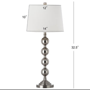 Safavieh STACKED Gazing Ball Lamps - Elegant Metal Table Lighting for Modern Home Decor & Warm Ambience LIT4312A-SET2