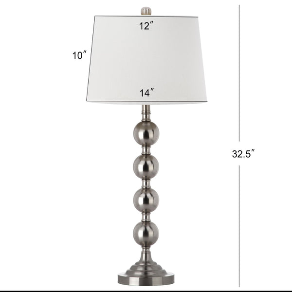 Safavieh STACKED Gazing Ball Lamps - Elegant Metal Table Lighting for Modern Home Decor & Warm Ambience LIT4312A-SET2