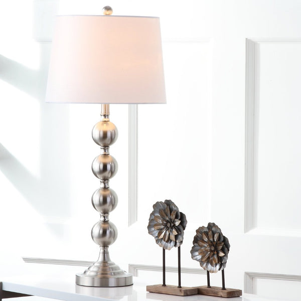 Safavieh STACKED Gazing Ball Lamps - Elegant Metal Table Lighting for Modern Home Decor & Warm Ambience LIT4312A-SET2