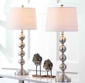 Safavieh STACKED Gazing Ball Lamps - Elegant Metal Table Lighting for Modern Home Decor & Warm Ambience LIT4312A-SET2