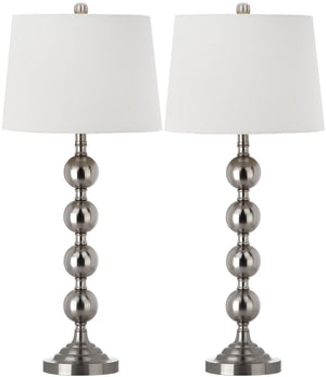 Safavieh STACKED Gazing Ball Lamps - Elegant Metal Table Lighting for Modern Home Decor & Warm Ambience LIT4312A-SET2