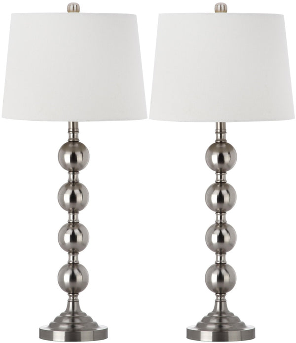 Safavieh STACKED Gazing Ball Lamps - Elegant Metal Table Lighting for Modern Home Decor & Warm Ambience LIT4312A-SET2
