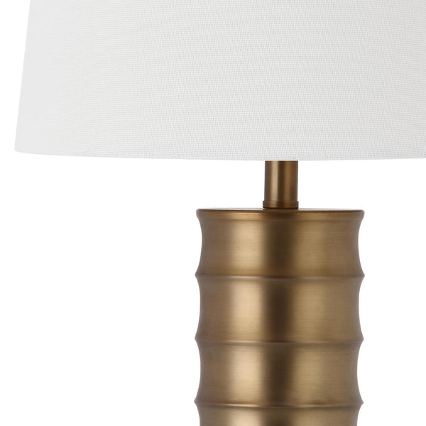Safavieh LINUS Brass Column Lamps - Modern Minimalist Design for Ambient Lighting in Any Room, 28.5" Tall LIT4319A-SET2