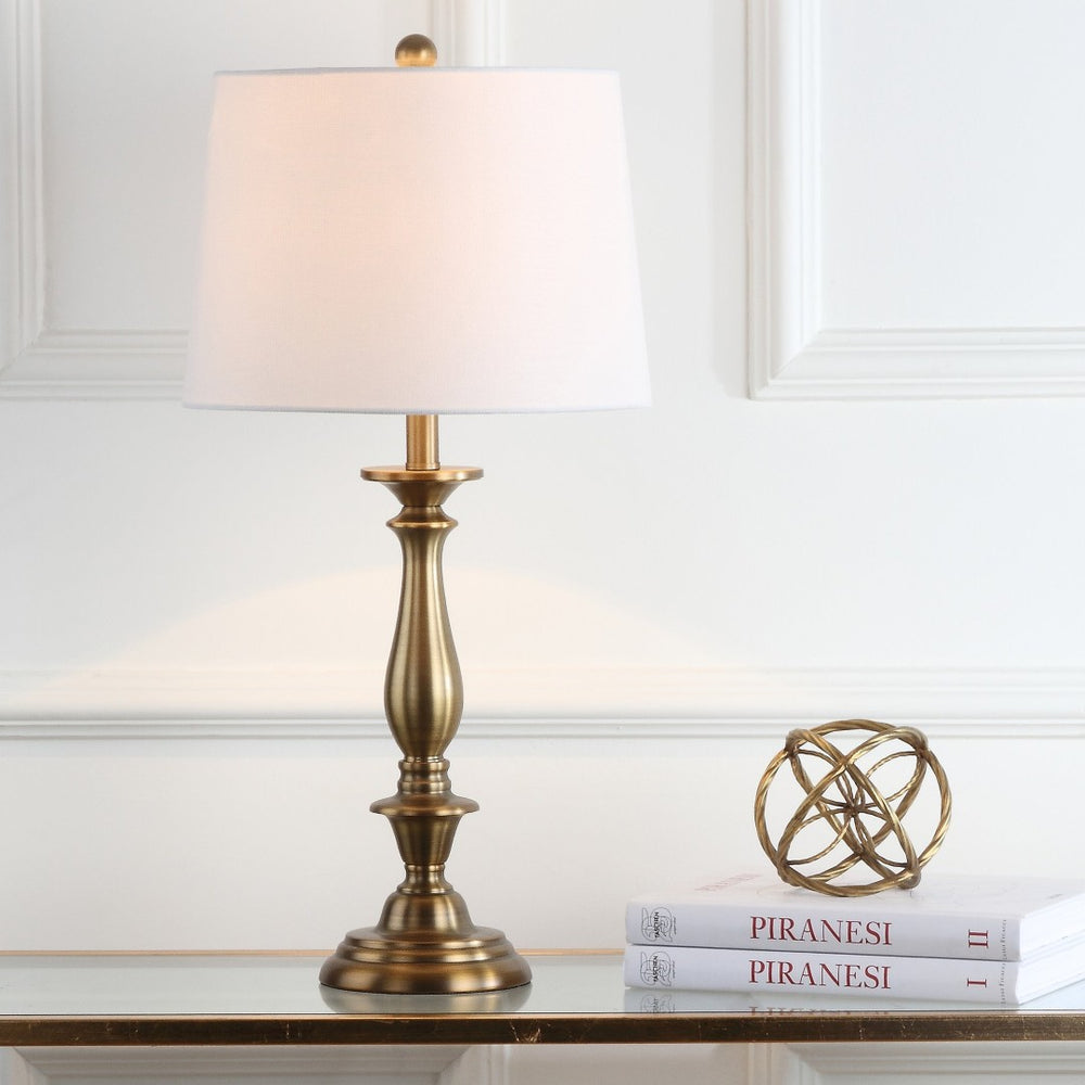 Safavieh BRIGHTON Candlestick Lamps - Elegant Metal Design for Warm Ambient Lighting in Any Room Decor LIT4320A-SET2