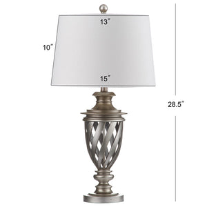 Safavieh BYRON, Elegant Antique Silver Table Lamp Set of 2 – Perfect for Living Rooms, Bedrooms & More! LIT4322A-SET2