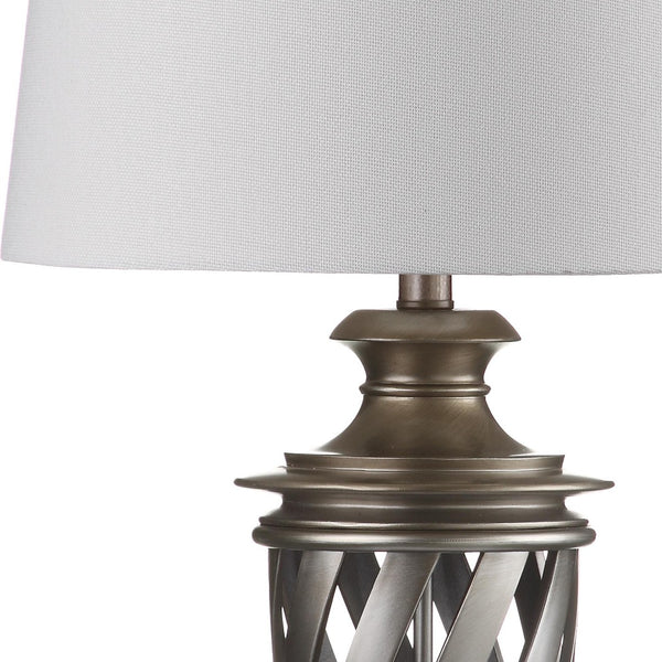 Safavieh BYRON, Elegant Antique Silver Table Lamp Set of 2 – Perfect for Living Rooms, Bedrooms & More! LIT4322A-SET2