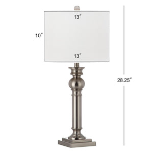 Safavieh ARGOS Column Lamps - Elegant Metal Design for Warm Ambiance in Living Rooms, Bedrooms & Offices LIT4323A-SET2