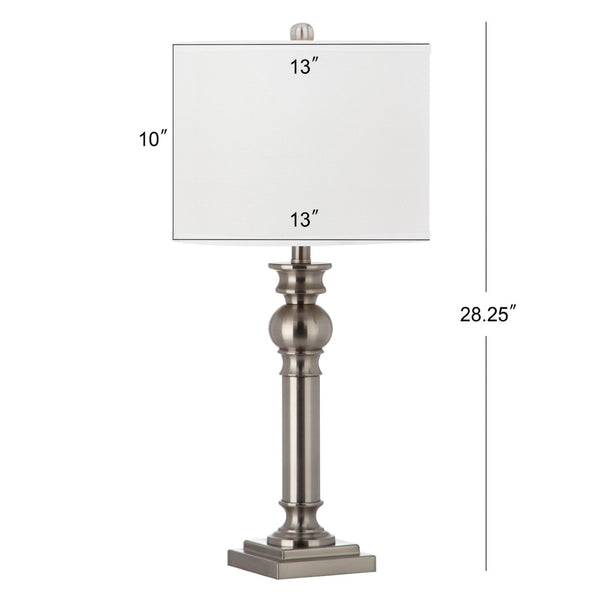 Safavieh ARGOS Column Lamps - Elegant Metal Design for Warm Ambiance in Living Rooms, Bedrooms & Offices LIT4323A-SET2